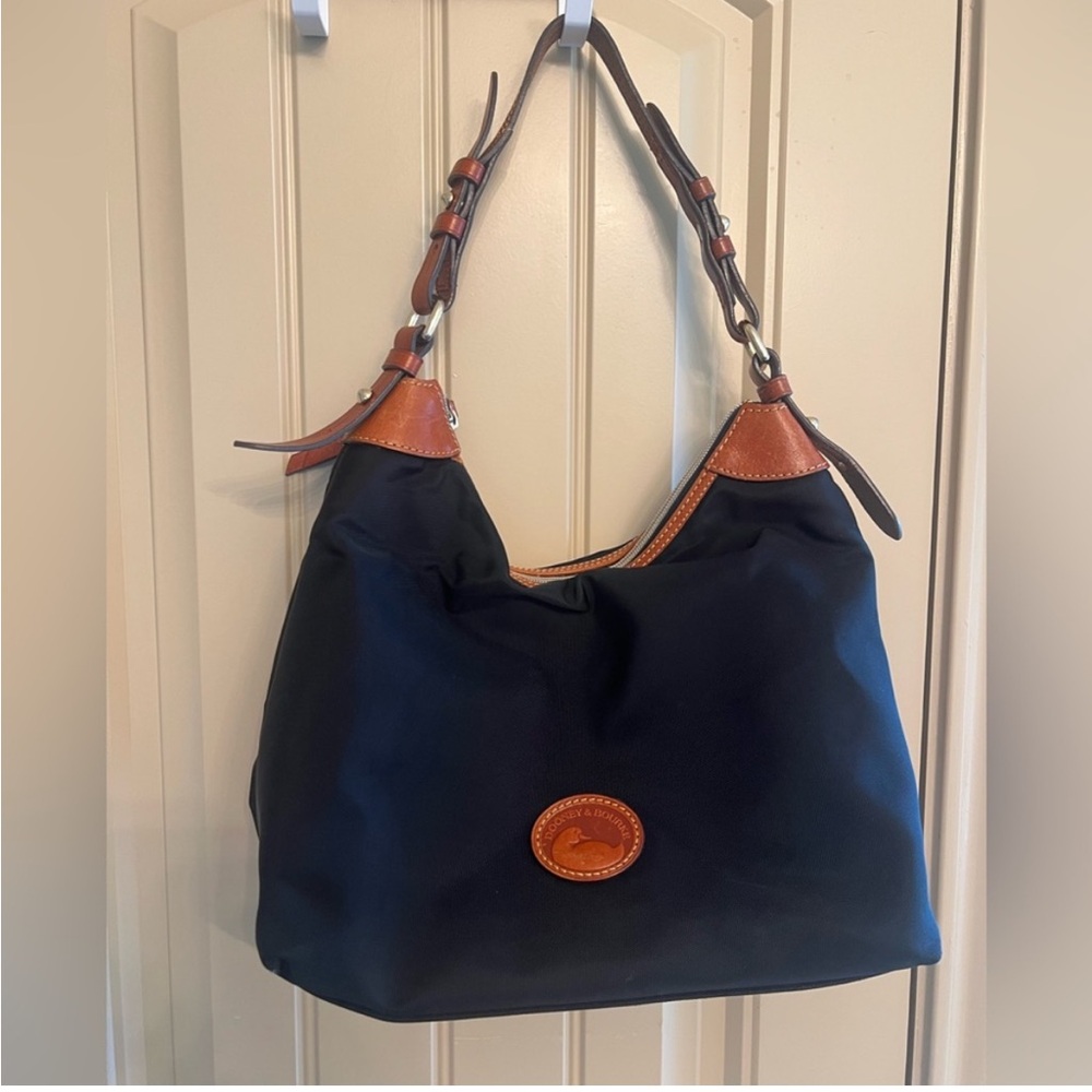 Dooney & Bourke Blue and Tan Hobo Bag